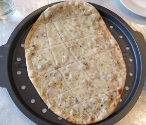 Garlic cheesy bread at VeganE & Saint Vegan in South West London