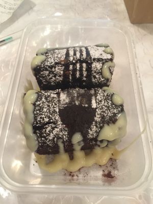 Wow, Heavenly Divine Amazing Homemade Hazelnut Brownie  at VeganE & Saint Vegan in South West London