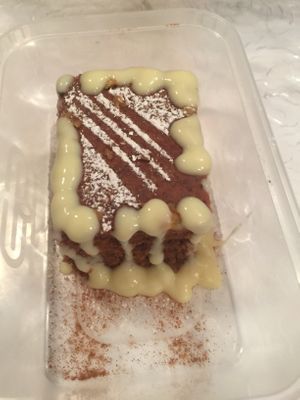 Wow, Heavenly Divine Amazing Homemade Carrot Cake at VeganE & Saint Vegan in South West London