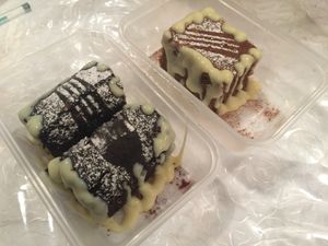 Wow, Heavenly Divine Amazing Homemade Hazelnut Brownie and Carrot Cake at VeganE & Saint Vegan in South West London