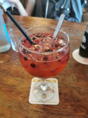 Gin with berries at Die Bar Cantona in Aachen