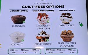 Vegan ice creams at Four Winters in Amman