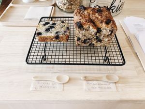 Vegan gluten free banana bread at Mukka Coffee in Mallorca