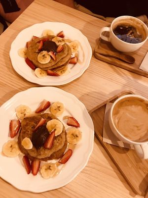 American pancakes at Mukka Coffee in Mallorca