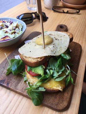 Vegan Fried Egg!  at Mukka Coffee in Mallorca