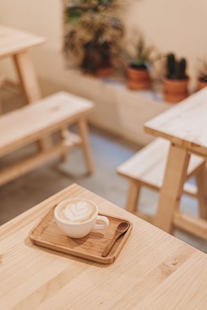 café con leche at Mukka Coffee in Mallorca