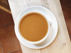 soup of the day at Mukka Coffee in Mallorca