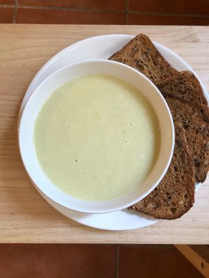 soup of the day at Mukka Coffee in Mallorca