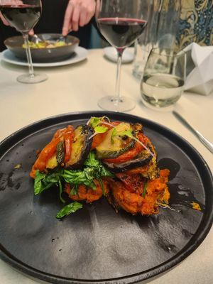 Sweet potato vegan option at Incomum in Sintra