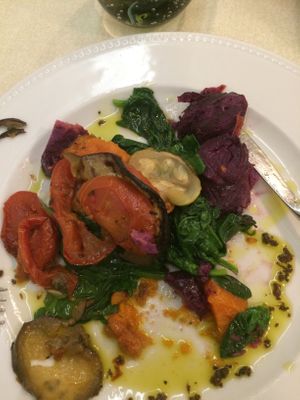 Great vegan dish with lots of color on the plate!  at Incomum in Sintra