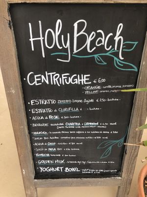 Drinks   at Holy Beach in Cogoleto