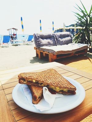 Vegan toast at Holy Beach in Cogoleto