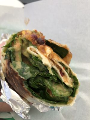 Vegetarian burrito at Abigail's Cafe in Lagos