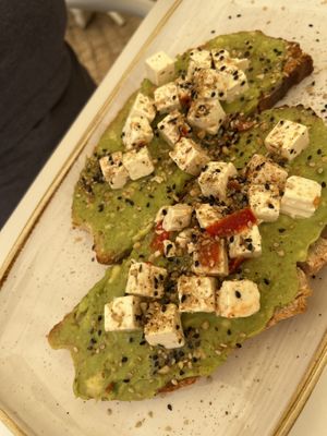 Guacamole mit Feta (nicht vegan)  at Abigail's Cafe in Lagos