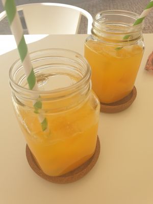 OJ at Abigail's Cafe in Lagos