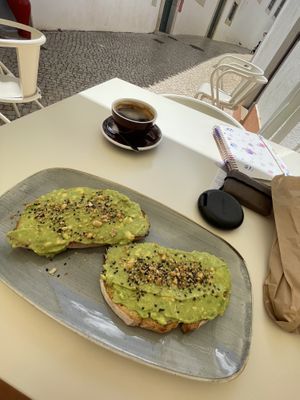 Avo toast and coffee Americano ☕️   at Abigail's Cafe in Lagos