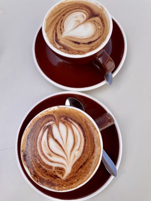 Cappuccino oat milk  at Abigail's Cafe in Lagos