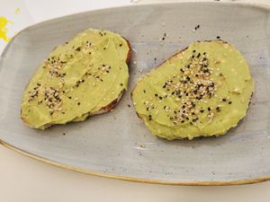Avocado toast at Abigail's Cafe in Lagos