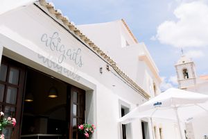 Abigail's Terrace overlooking the Main plaza and Church of San Antonio at Abigail's Cafe in Lagos
