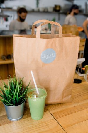 The Green Monster Smoothie & Take away items! at Abigail's Cafe in Lagos