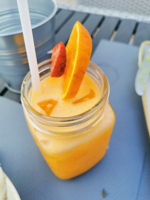 Orange juice at Abigail's Cafe in Lagos