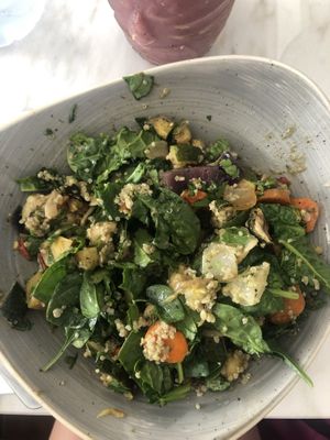 Quinoa and greens  at Abigail's Cafe in Lagos