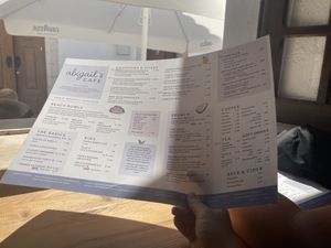 Menu sept 2020 at Abigail's Cafe in Lagos