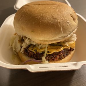 Austin BBQ Burger at Dirt Burger in Des Moines