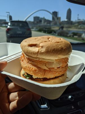 Volcano Burger at Dirt Burger in Des Moines