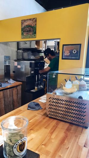 Vegan soft serve! at Dirt Burger in Des Moines