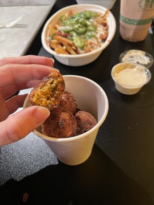 Sweet potato dirt balls at Dirt Burger in Des Moines
