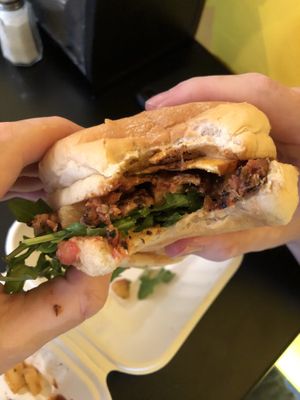 Hawaiian burger at Dirt Burger in Des Moines