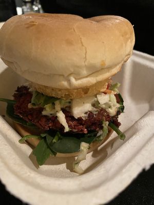 Volcano Burger  🌋🍔 🌱 at Dirt Burger in Des Moines