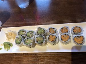 Tempura Asparagus & Mushroom Roll, Tempura Sweet Potato Roll at Watami in Waynesville