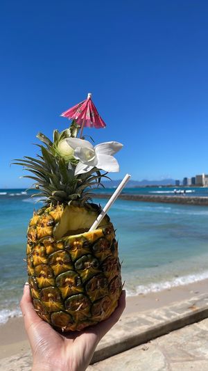 Pineapple smoothie  at Barefoot Beach Cafe in Honolulu