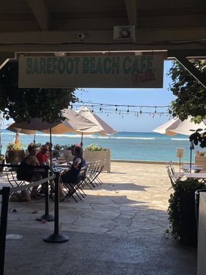 Outdoor seating   at Barefoot Beach Cafe in Honolulu