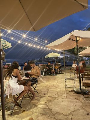 Look at the view! Live music too  at Barefoot Beach Cafe in Honolulu
