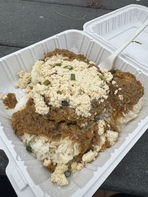 Loco moco  at Barefoot Beach Cafe in Honolulu