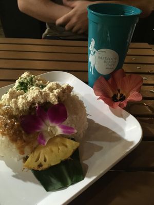 Vegan loco moco at Barefoot Beach Cafe in Honolulu