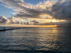 Beautiful sunset! at Barefoot Beach Cafe in Honolulu