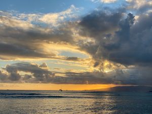 Beautiful sunset! at Barefoot Beach Cafe in Honolulu