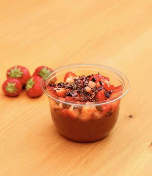 Vegan chocolate mousse at Local Green in Athens