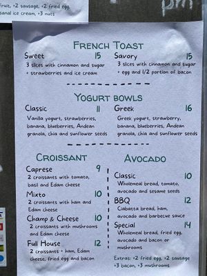 menu december 2021 at Eco Brunch in Arequipa