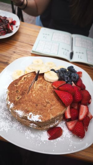 Fruit mix pancakes at Eco Brunch in Arequipa
