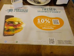 Menú digital at 100% Natural in Acapulco