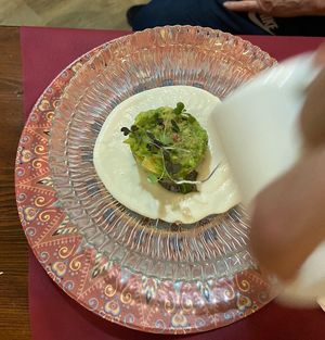 Ajo blanco de espárragos  at Masero in Huelva