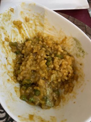 Arroz serrano latino (sorry, I dived in before I took the pic! 😂) at Masero in Huelva