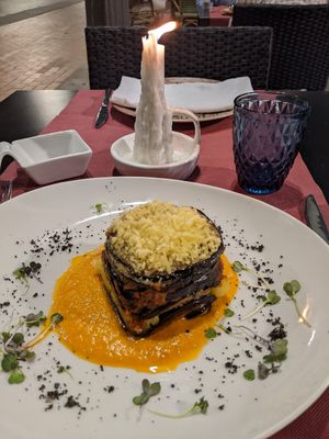 Vegan moussaka at Masero in Huelva