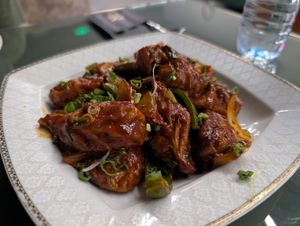 Chili fried vegetable momos at Nepali Restaurant in Sulaymaniyah