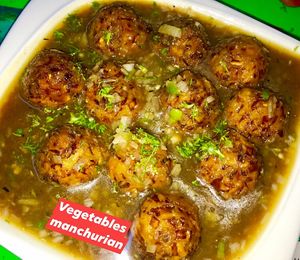 Vegetables manchurain  at Nepali Restaurant in Sulaymaniyah